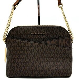 MICHAEL KORS Jet Set Travel Medium Dome Crossbody Bag
Brown/Gold